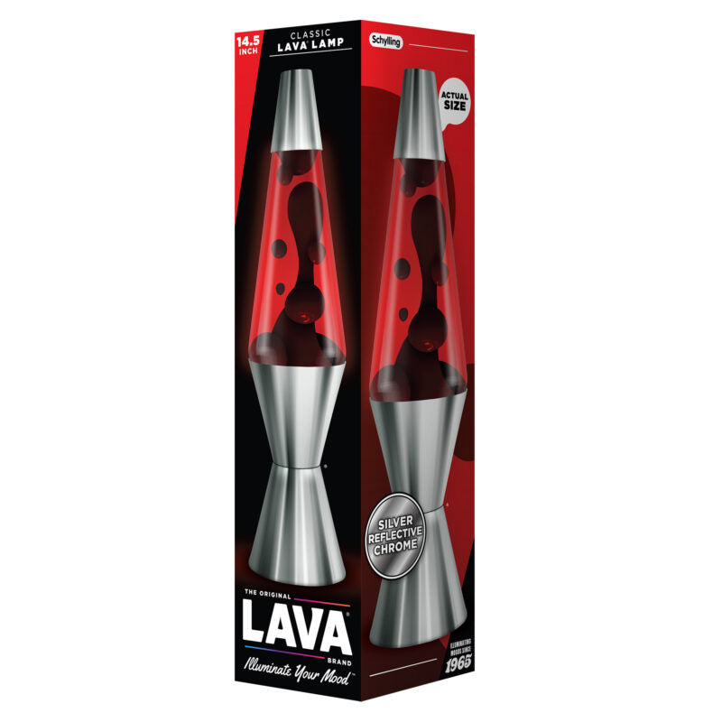 14.5″ Lava Lamp Chrome Plated Crimson - US 8585