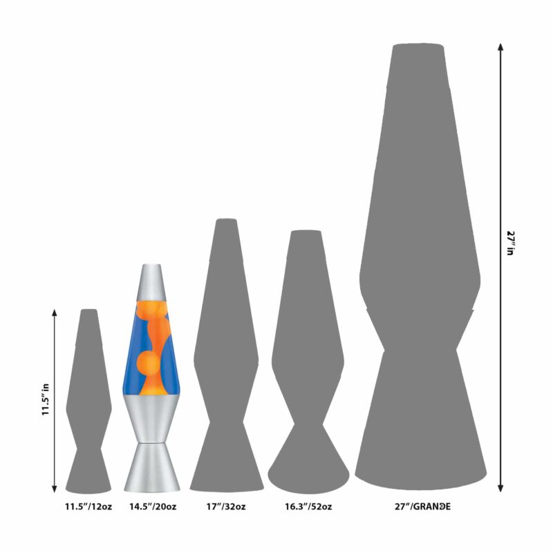 14.5” LAVA Lamp – Orange/Blue/Silver