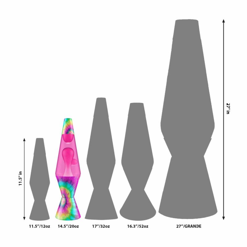 14.5″ LAVA Lamp – Tie Dye Pink Spiral