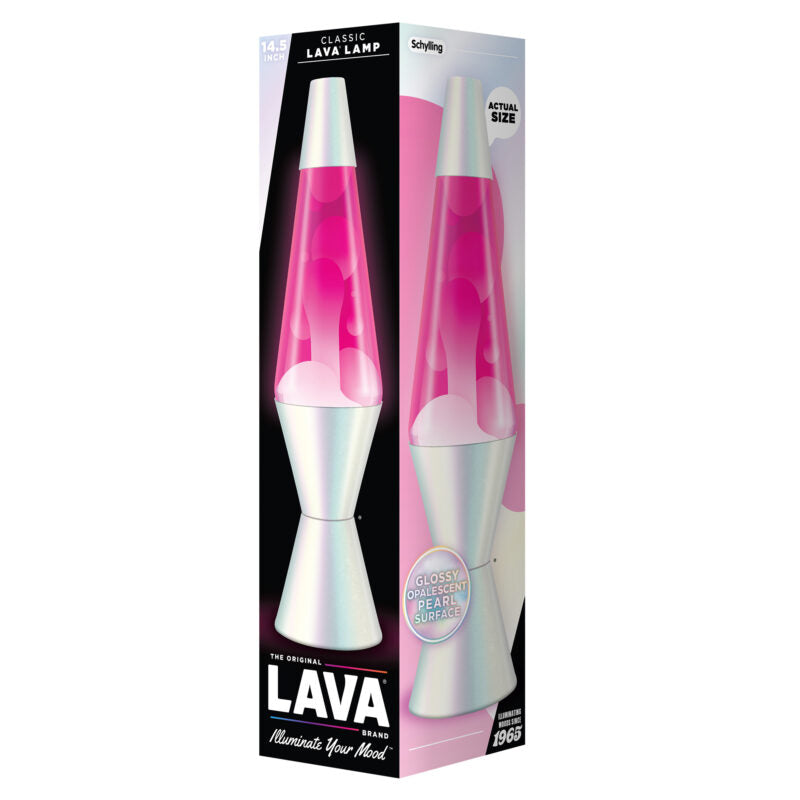 14.5″ Lava Lamp Opalescent Pearl