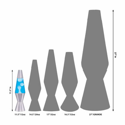 11.5″ LAVA Lamp – White/Blue/Silver