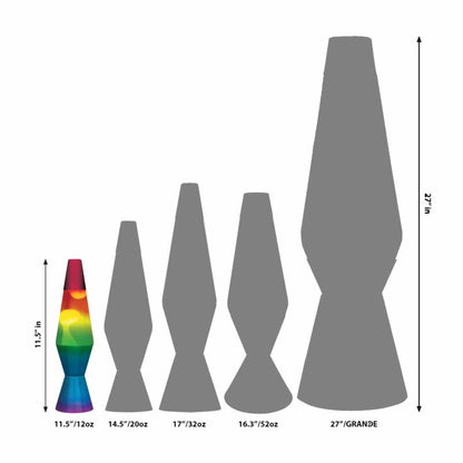 11.5″ LAVA Lamp Rainbow – White/Tricolor