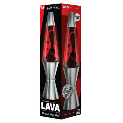 14.5″ Lava Lamp Chrome Plated Crimson