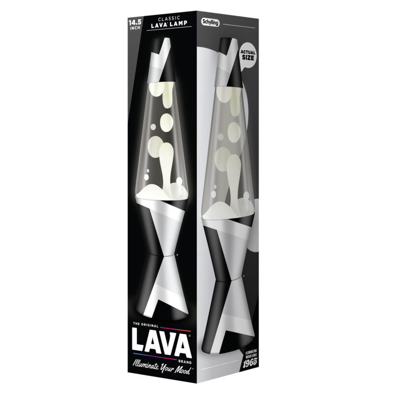 14.5″ Lava Lamp Polygonal White Tone