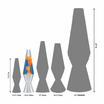 14.5” LAVA Lamp – Orange/Blue/Silver