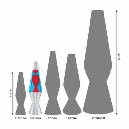 14.5″ LAVA Lamp – Red/Blue/Silver