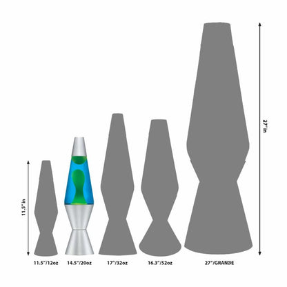 14.5” LAVA Lamp – Yellow/Blue/Silver