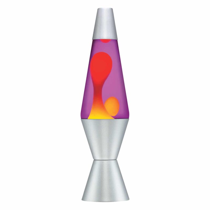 14.5” LAVA Lamp – Yellow/Purple/Silver