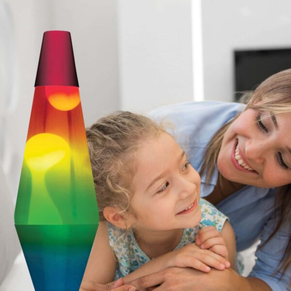 14.5” LAVA Lamp Rainbow – White/Clear/Tricolor