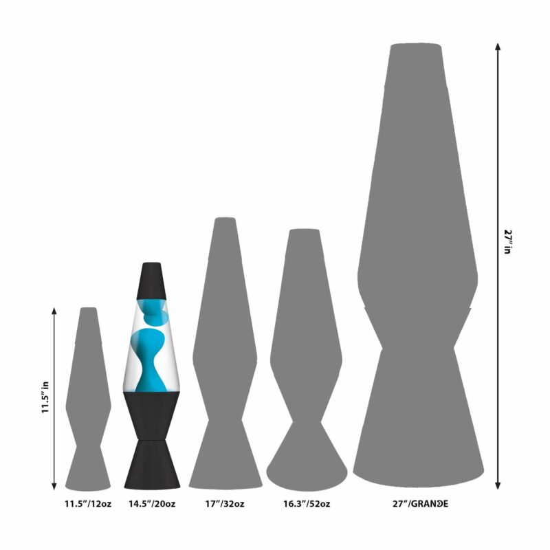 14.5″ LAVA Lamp Neon – Blue/Clear/Black