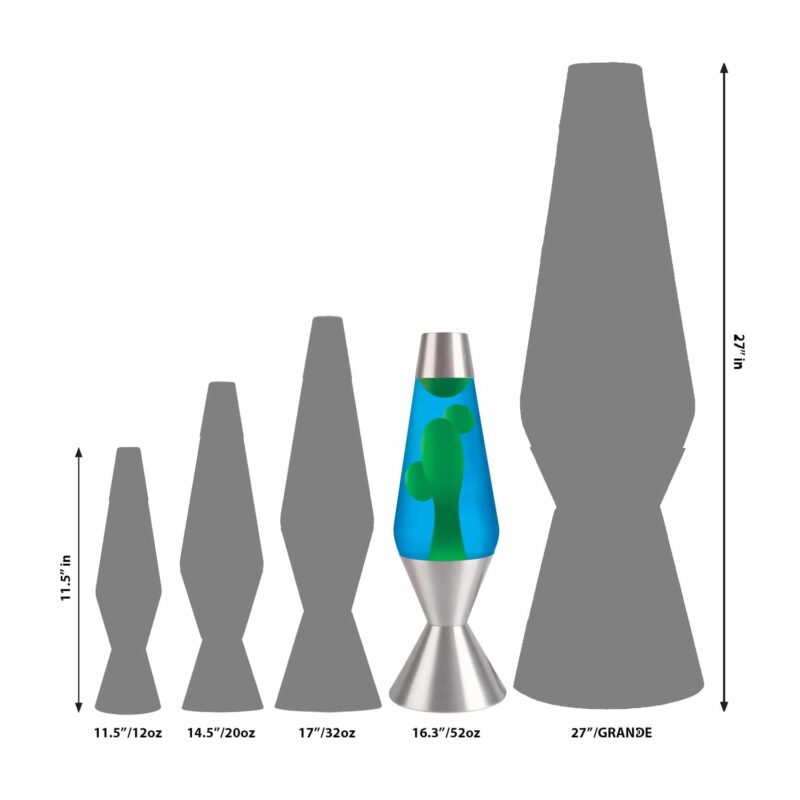 16.3″ LAVA Lamp – Yellow/Blue/Silver
