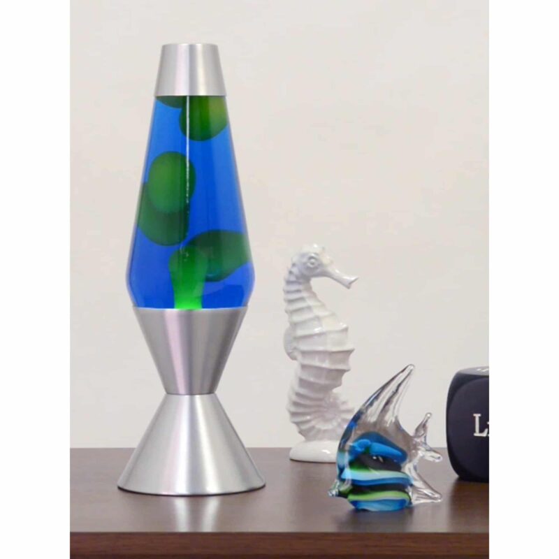 16.3″ LAVA Lamp – Yellow/Blue/Silver