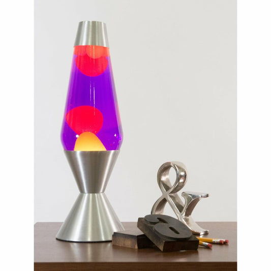 16.3″ LAVA Lamp – Yellow/Purple/Silver - US 1416