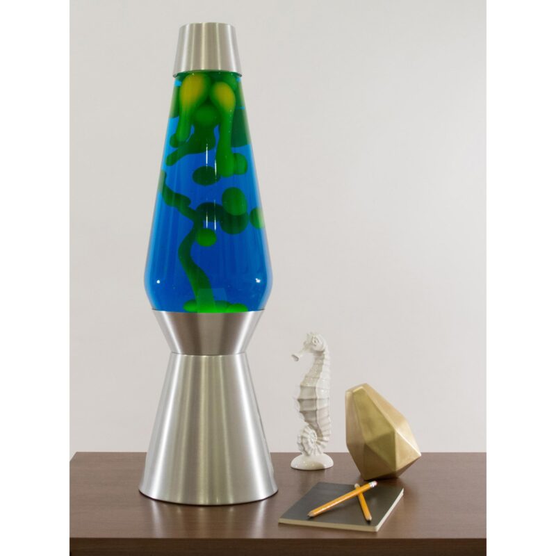 27″ LAVA Lamp Grande – Yellow/Blue/Silver