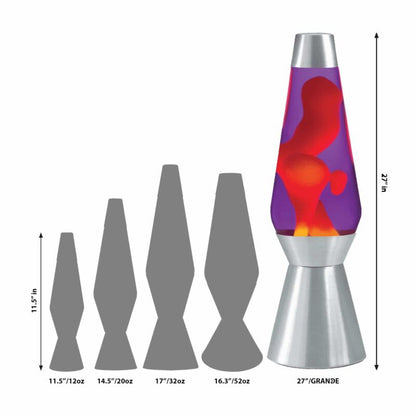 27″ LAVA Lamp Grande – Yellow/Purple/Silver